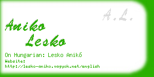 aniko lesko business card
